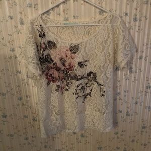 Floral lace top